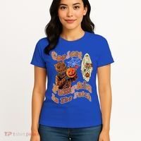 Coolest Pumpkin In The Patch Floral Ghost Funny Gift Women's T-Shirt thumb 4