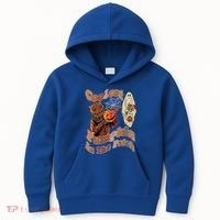 Coolest Pumpkin In The Patch Floral Ghost Funny Gift Kids Hoodie thumb 0