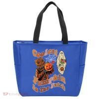 Coolest Pumpkin In The Patch Floral Ghost Funny Gift Tote Bag thumb 0