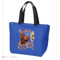 Coolest Pumpkin In The Patch Floral Ghost Funny Gift Tote Bag thumb 3