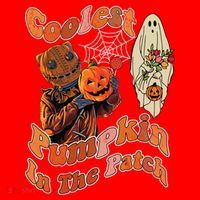 Coolest Pumpkin In The Patch Floral Ghost Funny Gift Santa Hat thumb 1