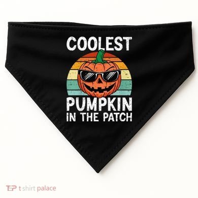 Coolest Pumpkin In The Patch Halloween USA-Made Doggie Bandana