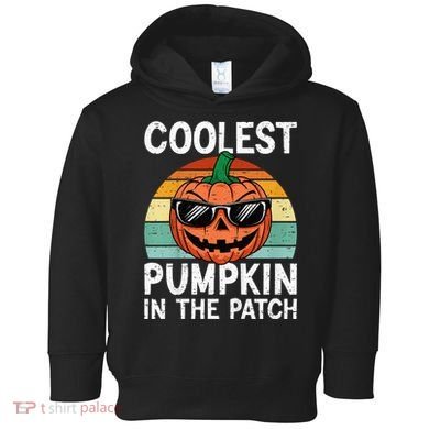 Coolest Pumpkin In The Patch Halloween Toddler Hoodie