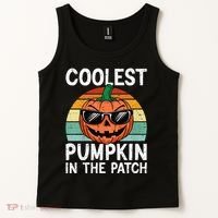 Coolest Pumpkin In The Patch Halloween Tank Top thumb 2