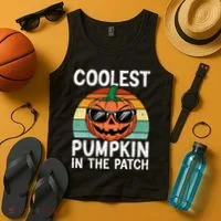 Coolest Pumpkin In The Patch Halloween Tank Top thumb 4