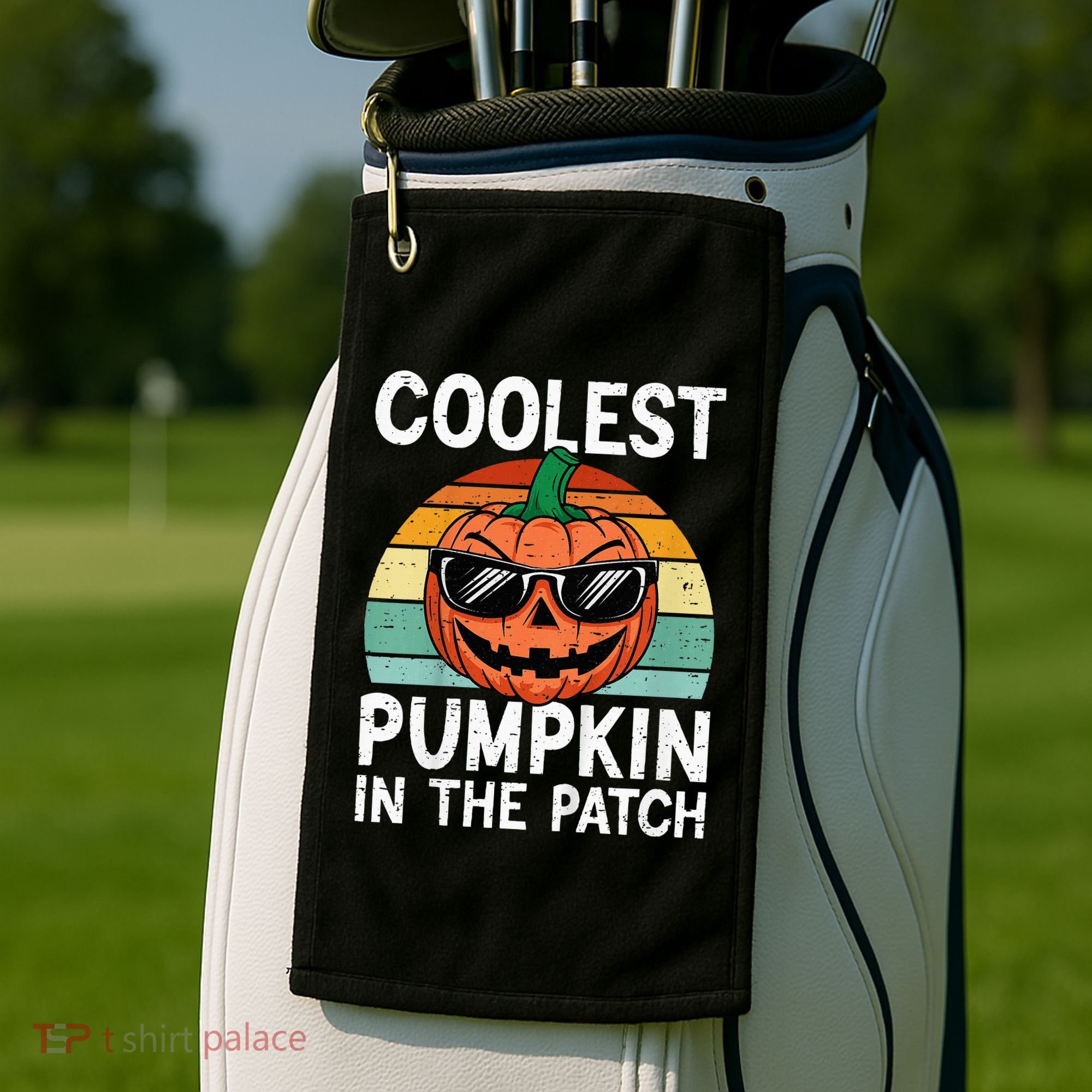 Coolest Pumpkin In The Patch Halloween Golf Towel