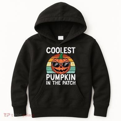 Coolest Pumpkin In The Patch Halloween Kids Hoodie