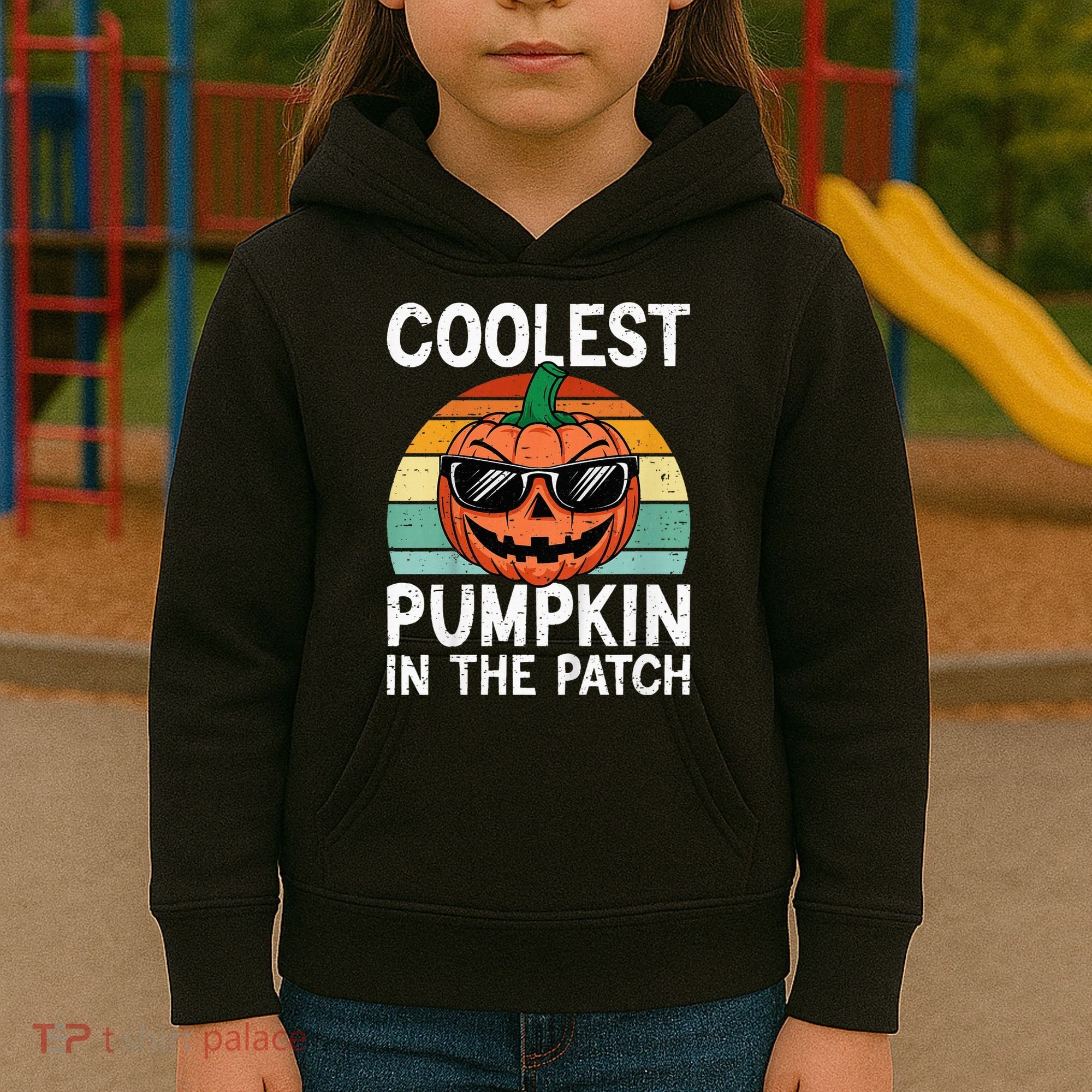 Coolest Pumpkin In The Patch Halloween Kids Hoodie