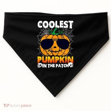 Coolest Pumpkin In The Patch Halloween Great Gift USA-Made Doggie Bandana
