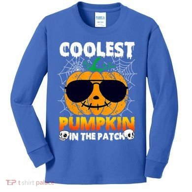 Coolest Pumpkin In The Patch Halloween Great Gift Kids Long Sleeve Shirt