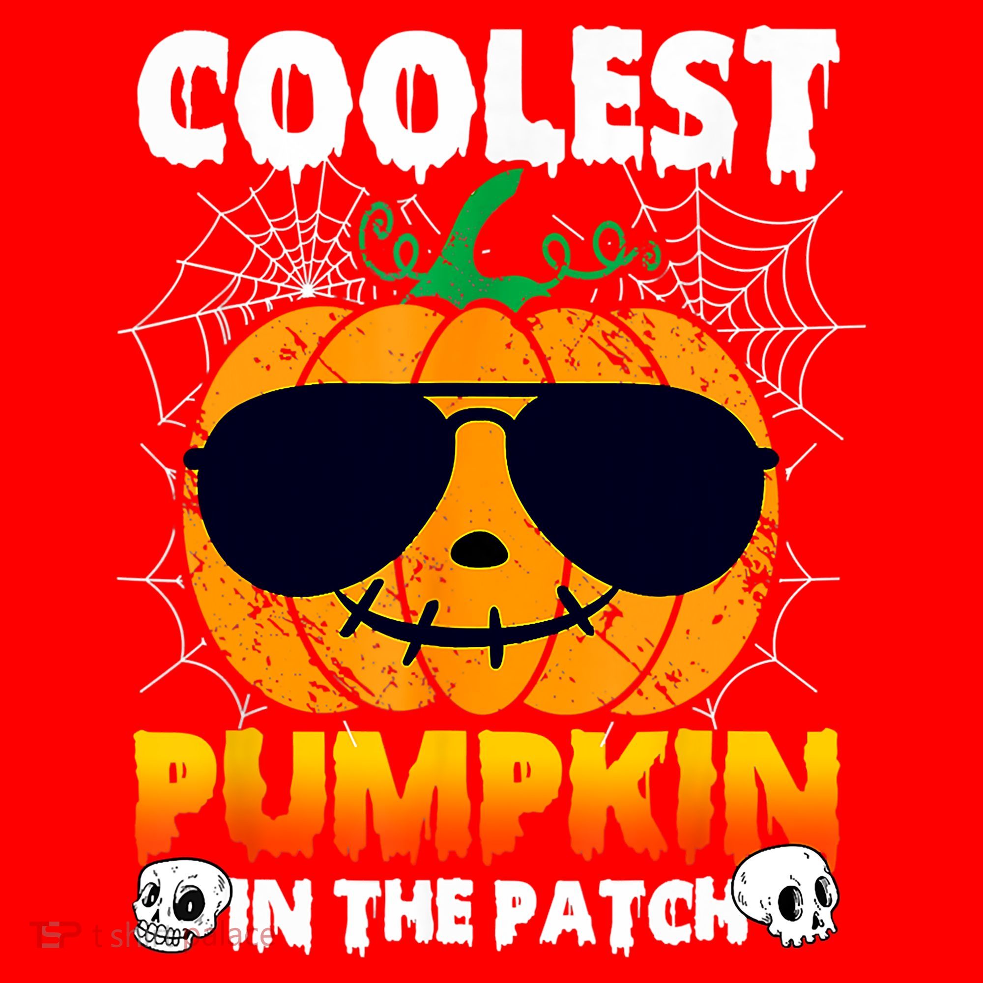 Coolest Pumpkin In The Patch Halloween Great Gift Santa Hat