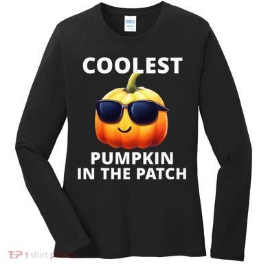 Coolest Pumpkin In The Patch Halloween Kids Women's Long Sleeve Shirt