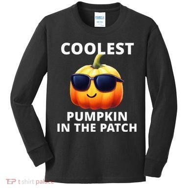 Coolest Pumpkin In The Patch Halloween Kids Kids Long Sleeve Shirt