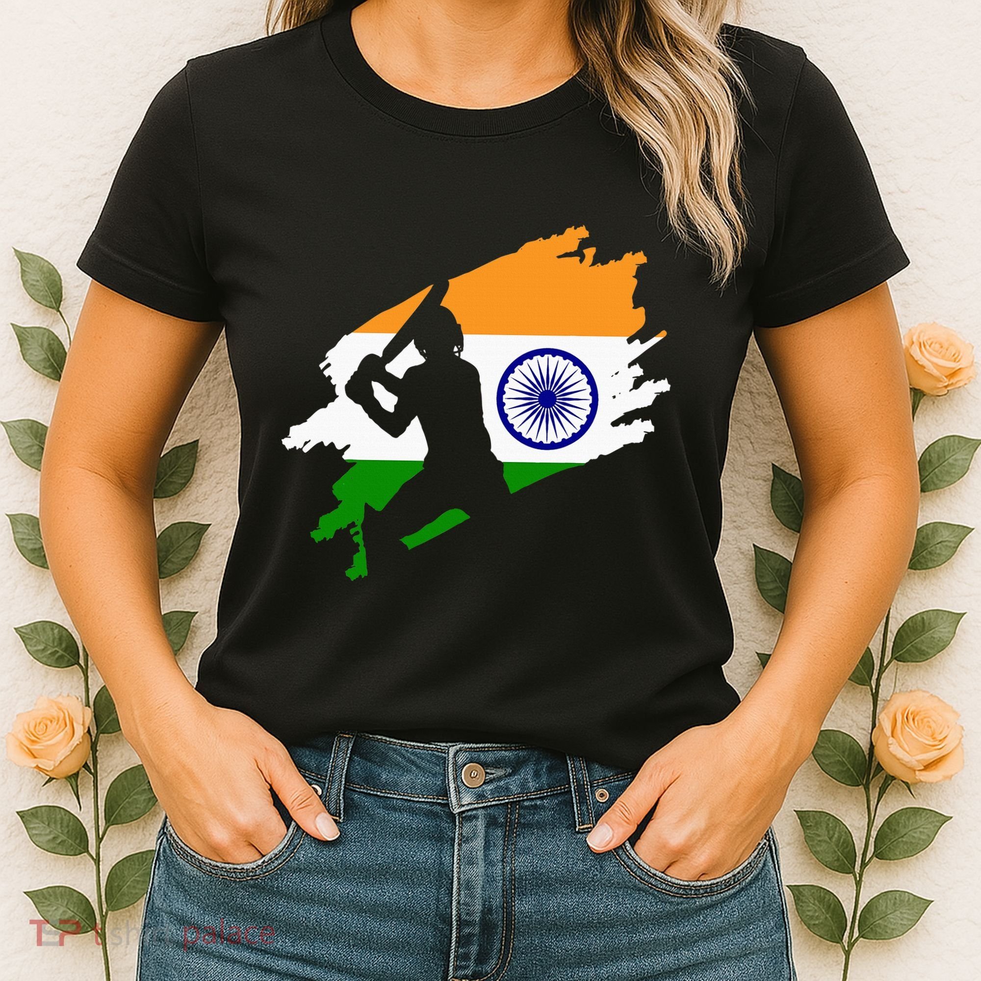 Cricket Patriotic India Sports Jersey Women's T-Shirt