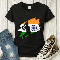 Cricket Patriotic India Sports Jersey Women's T-Shirt thumb 3