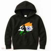 Cricket Patriotic India Sports Jersey Kids Hoodie thumb 0
