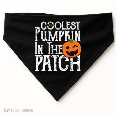 Coolest Pumpkin In The Patch Halloween USA-Made Doggie Bandana