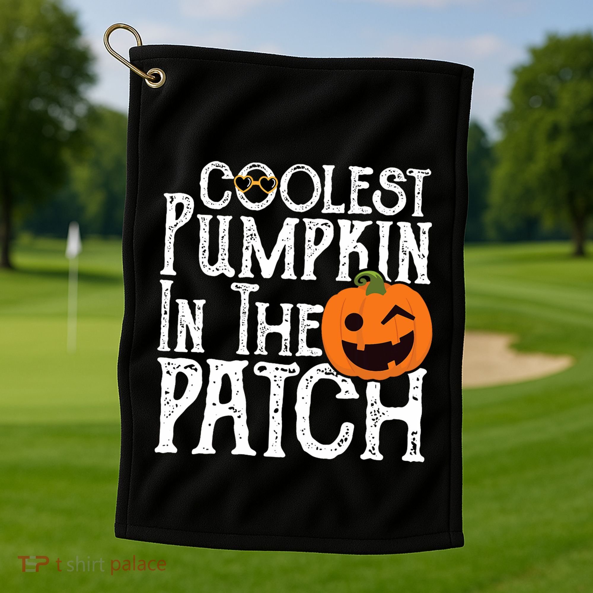 Coolest Pumpkin In The Patch Halloween Golf Towel