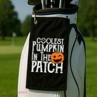 Coolest Pumpkin In The Patch Halloween Golf Towel thumb 2