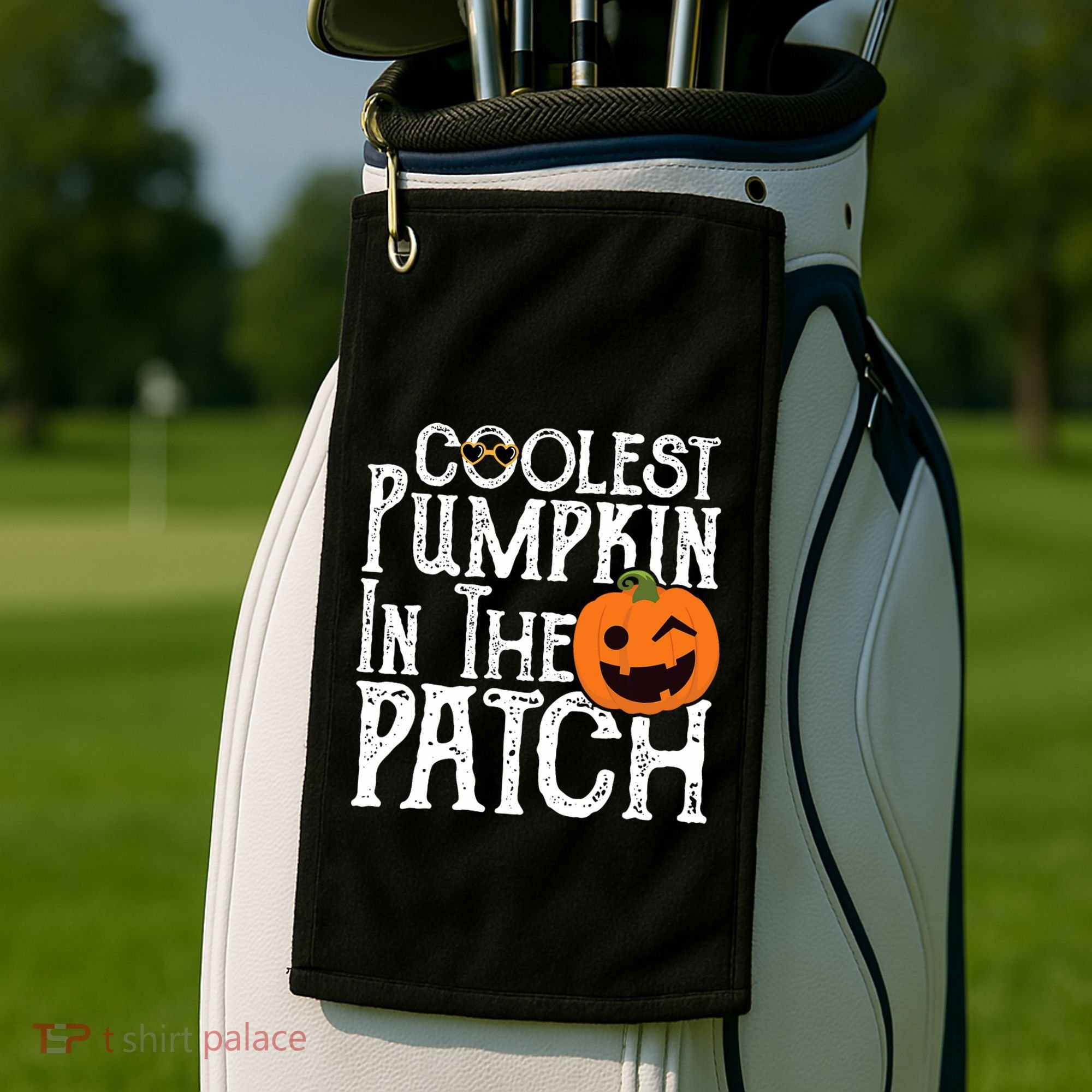 Coolest Pumpkin In The Patch Halloween Golf Towel