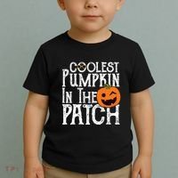Coolest Pumpkin In The Patch Halloween Toddler T-Shirt thumb 2