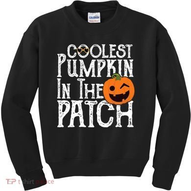 Coolest Pumpkin In The Patch Halloween Kids Sweatshirt