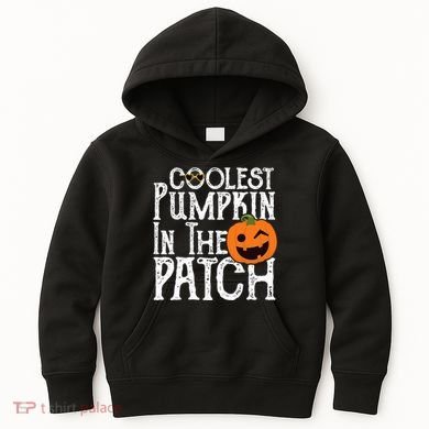 Coolest Pumpkin In The Patch Halloween Kids Hoodie