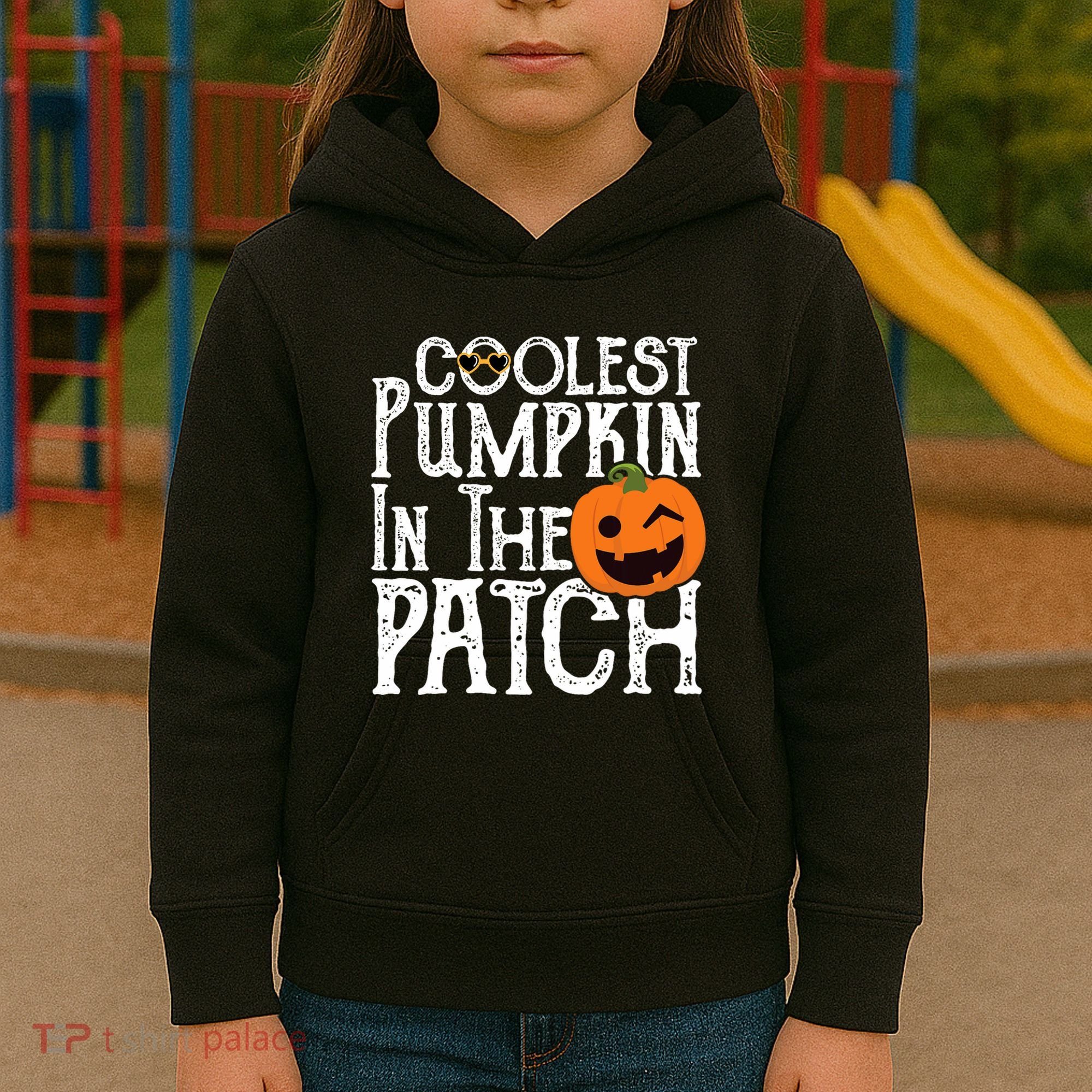 Coolest Pumpkin In The Patch Halloween Kids Hoodie
