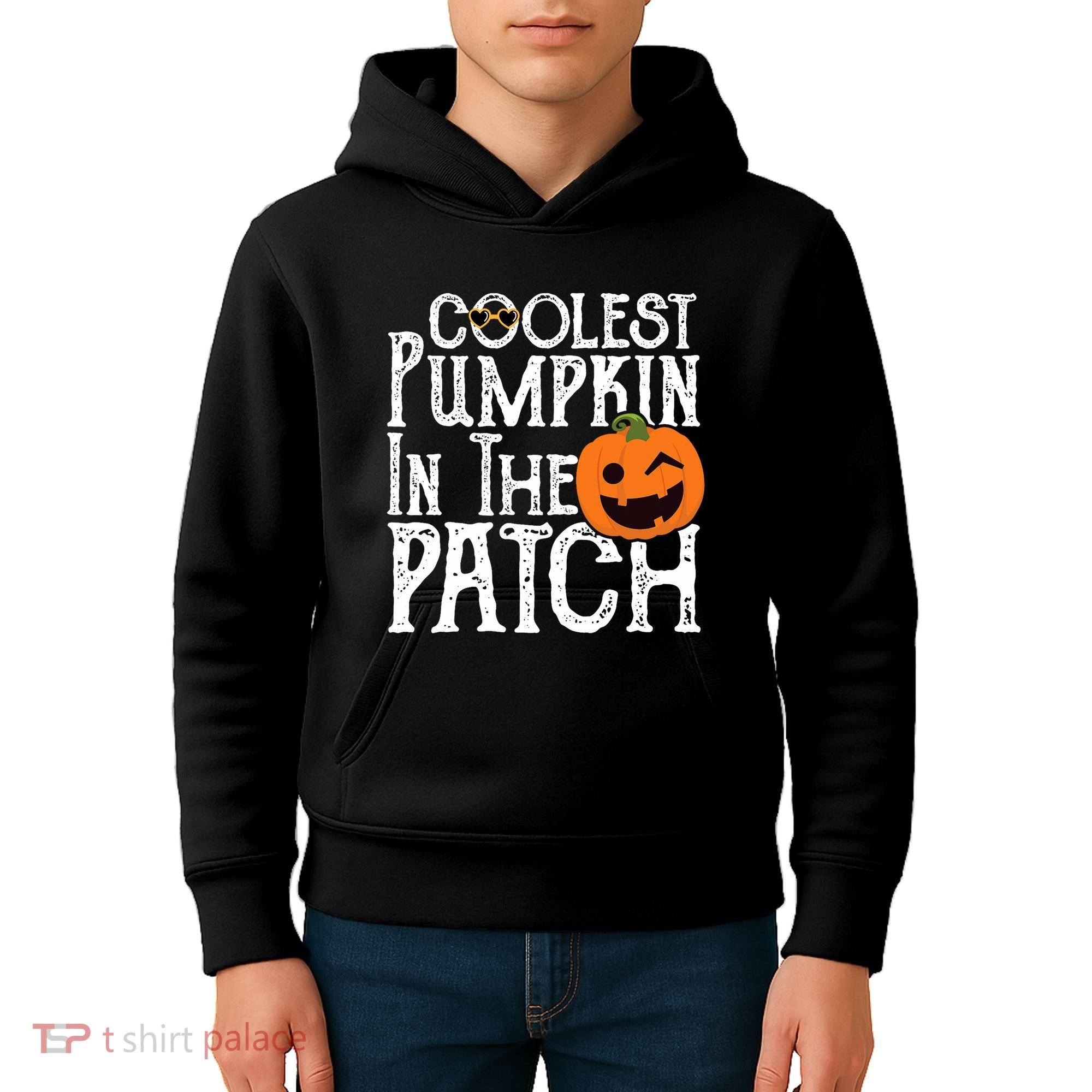 Coolest Pumpkin In The Patch Halloween Kids Hoodie