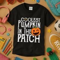 Coolest Pumpkin In The Patch Halloween Kids T-Shirt thumb 3