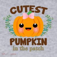 Cutest Pumpkin In The Patch October Women's Racerback Cropped Tank thumb 2
