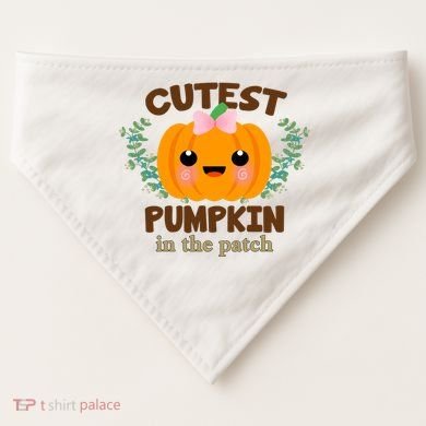 Cutest Pumpkin In The Patch October USA-Made Doggie Bandana