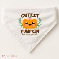Cutest Pumpkin In The Patch October USA-Made Doggie Bandana thumb 0