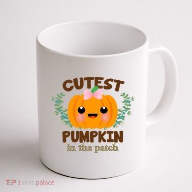 Cutest Pumpkin In The Patch October Coffee Mug back