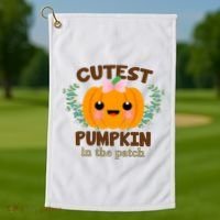 Cutest Pumpkin In The Patch October Golf Towel thumb 1
