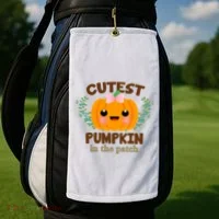 Cutest Pumpkin In The Patch October Golf Towel thumb 2