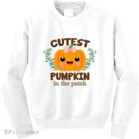Cutest Pumpkin In The Patch October Kids Sweatshirt thumb 0