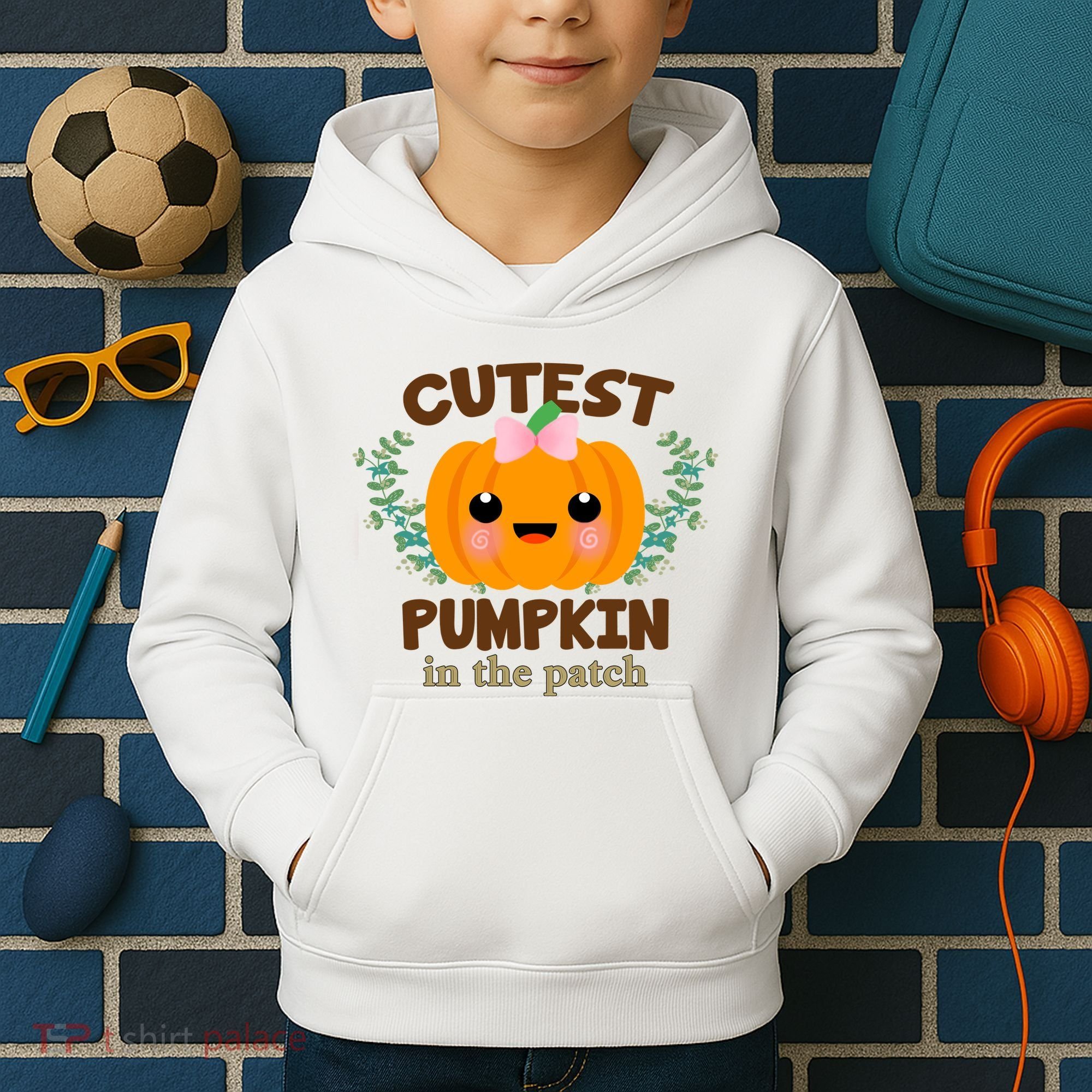 Cutest Pumpkin In The Patch October Kids Hoodie