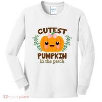 Cutest Pumpkin In The Patch October Kids Long Sleeve Shirt thumb 0