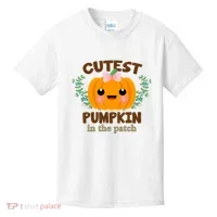 Cutest Pumpkin In The Patch October Kids T-Shirt thumb 0