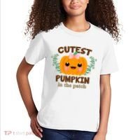 Cutest Pumpkin In The Patch October Kids T-Shirt thumb 2