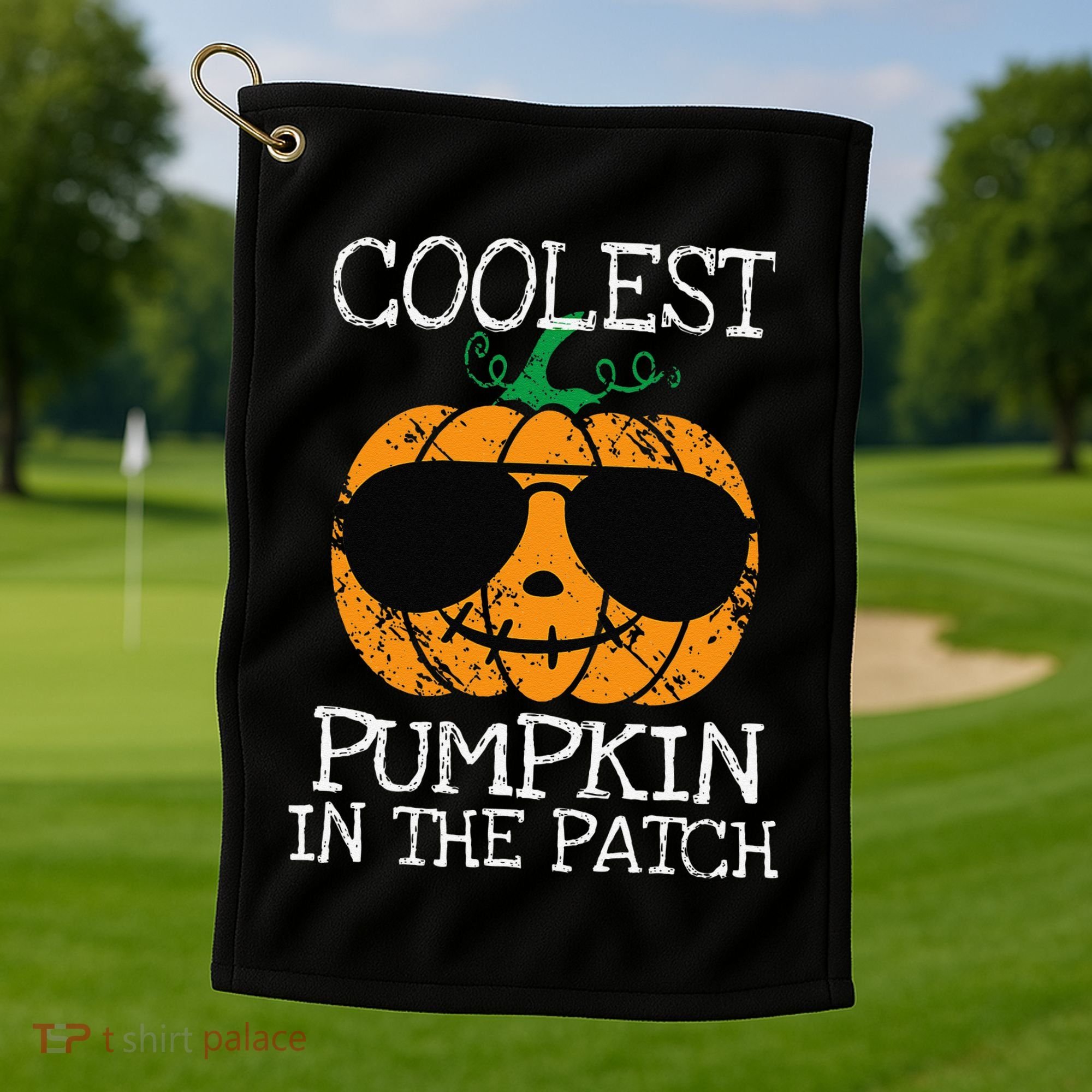 Coolest Pumpkin In The Patch Halloween Golf Towel