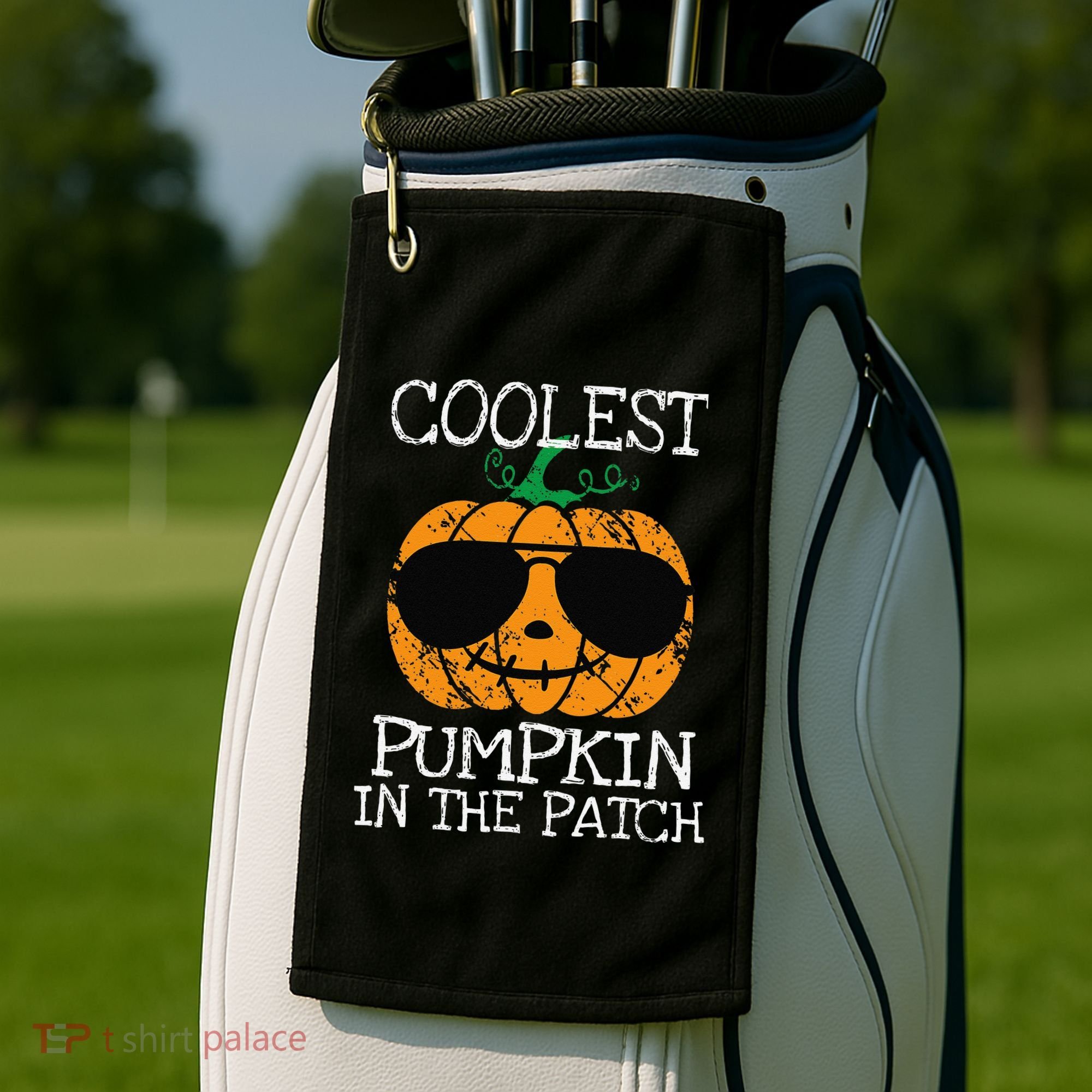 Coolest Pumpkin In The Patch Halloween Golf Towel