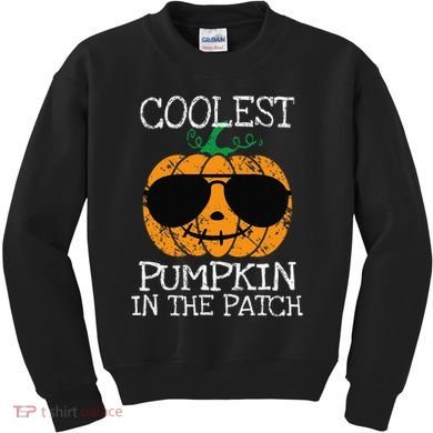 Coolest Pumpkin In The Patch Halloween Kids Sweatshirt