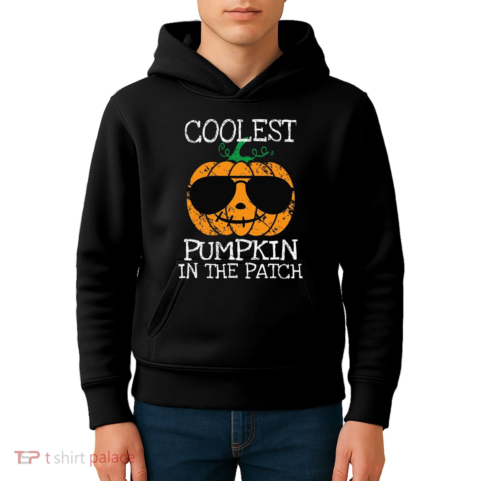 Coolest Pumpkin In The Patch Halloween Kids Hoodie