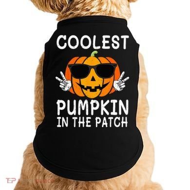 Coolest Pumpkin In The Patch Funny Halloween Doggie Tank