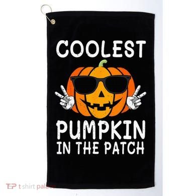 Coolest Pumpkin In The Patch Funny Halloween Golf Towel