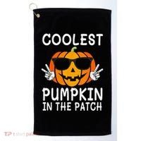 Coolest Pumpkin In The Patch Funny Halloween Golf Towel thumb 0