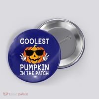 Coolest Pumpkin In The Patch Funny Halloween Button thumb 0