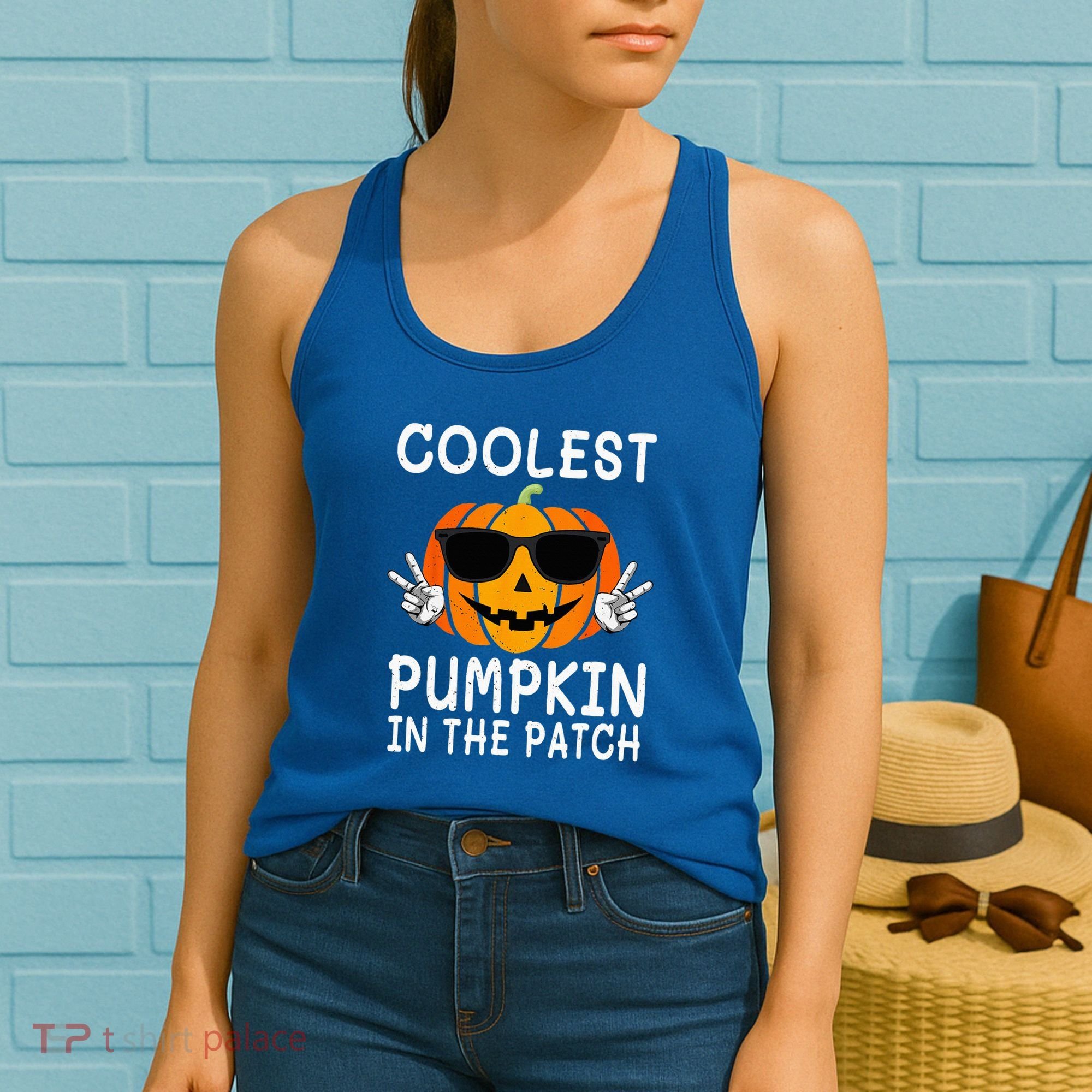 Coolest Pumpkin In The Patch Funny Halloween Women's Tank Top